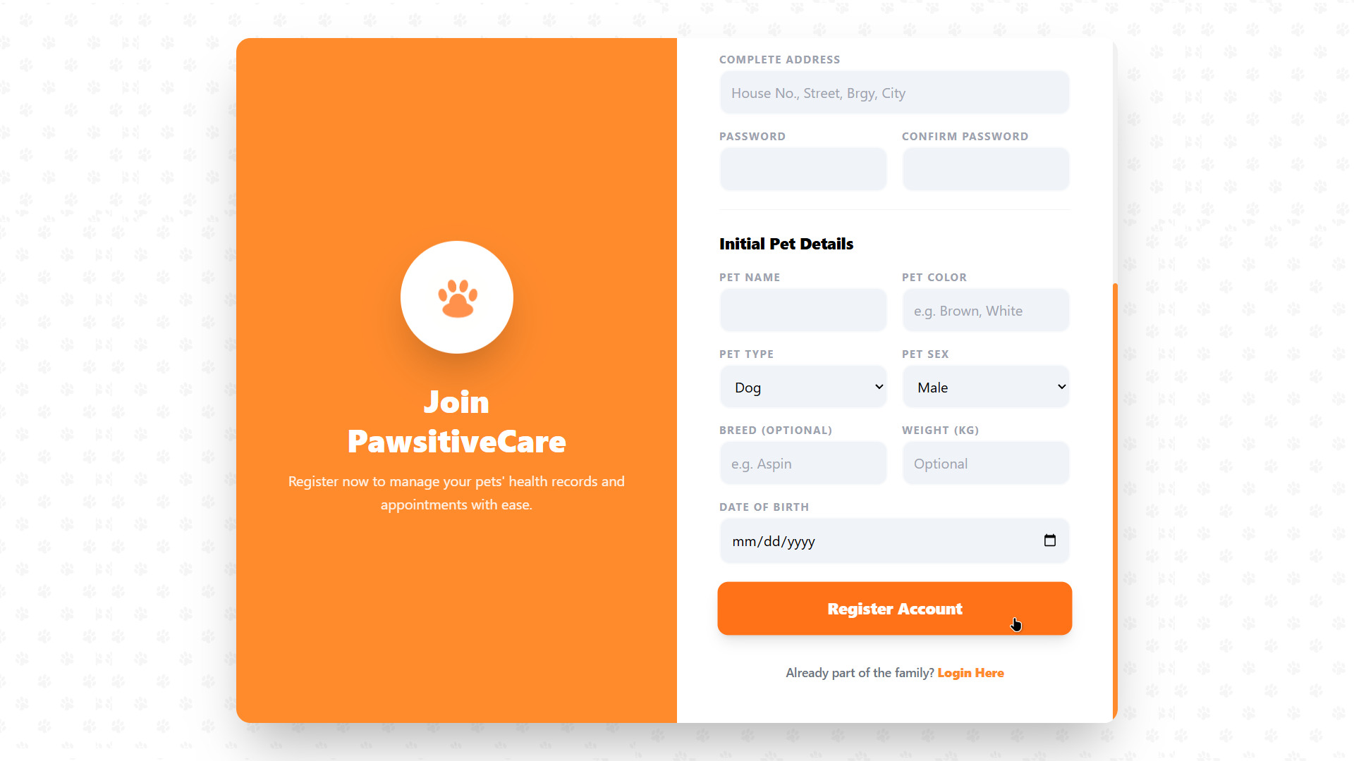 Registration Page Part 2